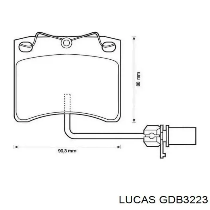 GDB3223 Lucas pastillas de freno traseras