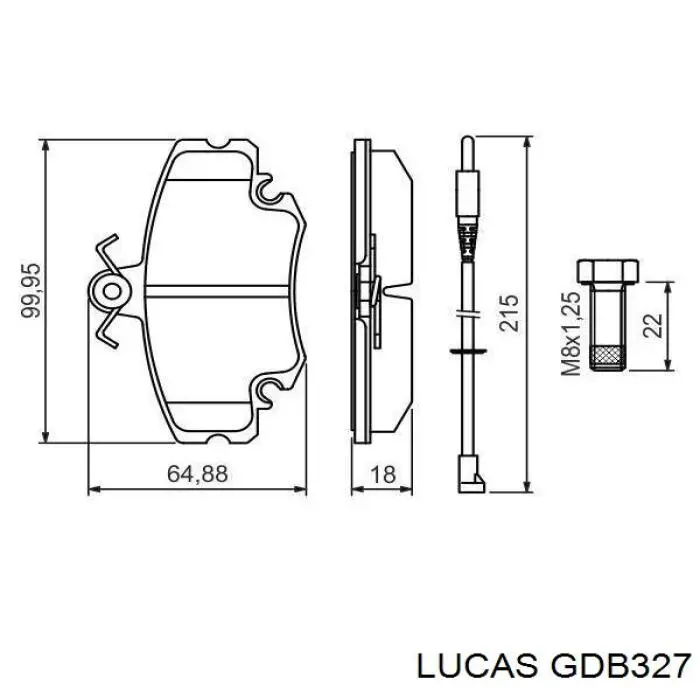 GDB327 Lucas pastillas de freno delanteras