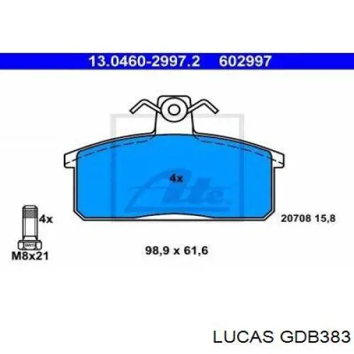 Pastillas de freno delanteras Suzuki Jimny FJ