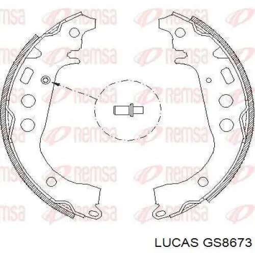 GS8673 Lucas zapatas de frenos de tambor traseras