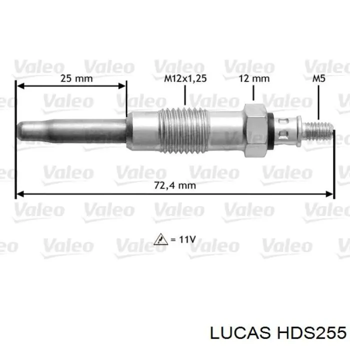 HDS255 Lucas Bujías de calentamiento