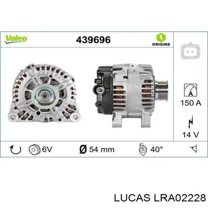 LRA02228 Lucas alternador
