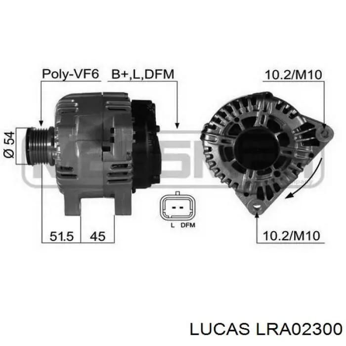 LRA02300 Lucas alternador