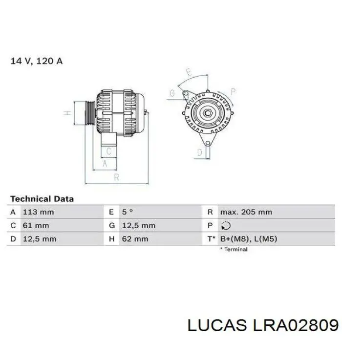 Generador Lucas LRA02809