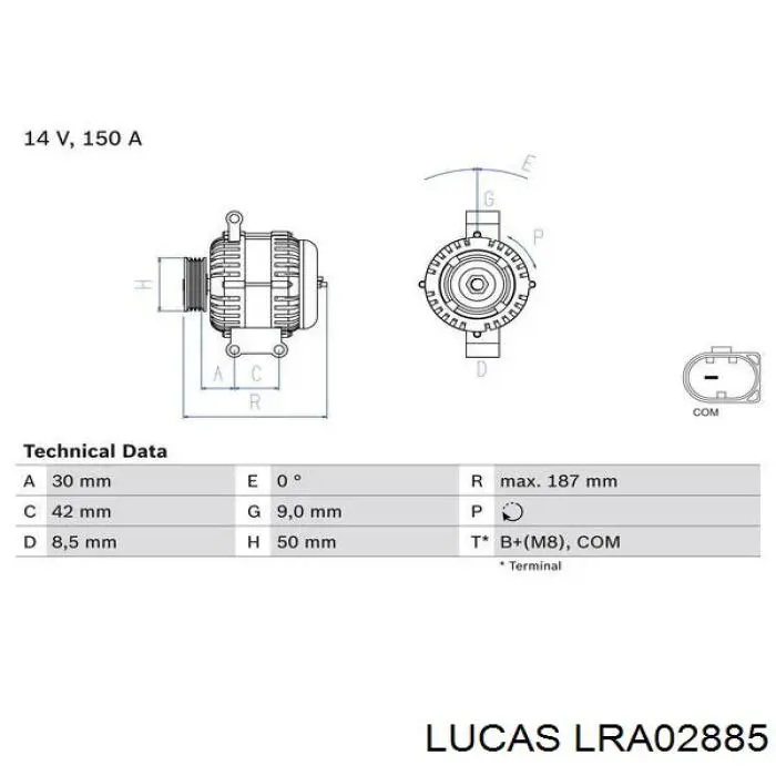 LRA02885 Lucas alternador