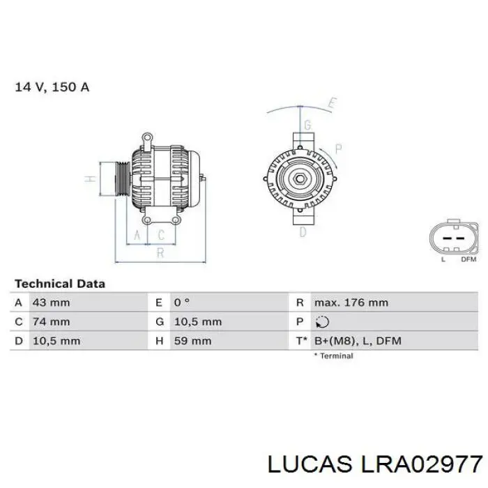 LRA02977 Lucas alternador