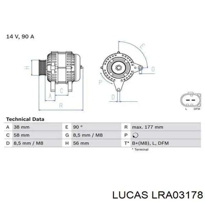 LRA03178 Lucas alternador