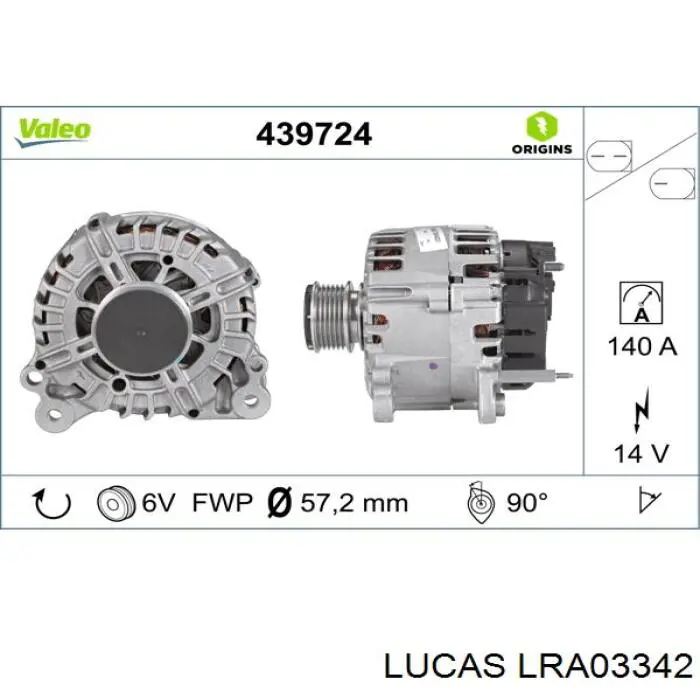 LRA03342 Lucas alternador