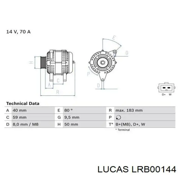 LRB00144 Lucas alternador