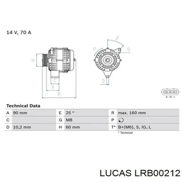 LRB00212 Lucas alternador