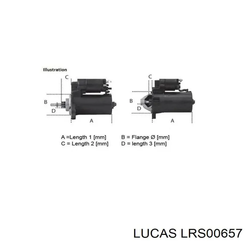 LRS00657 Lucas motor de arranque