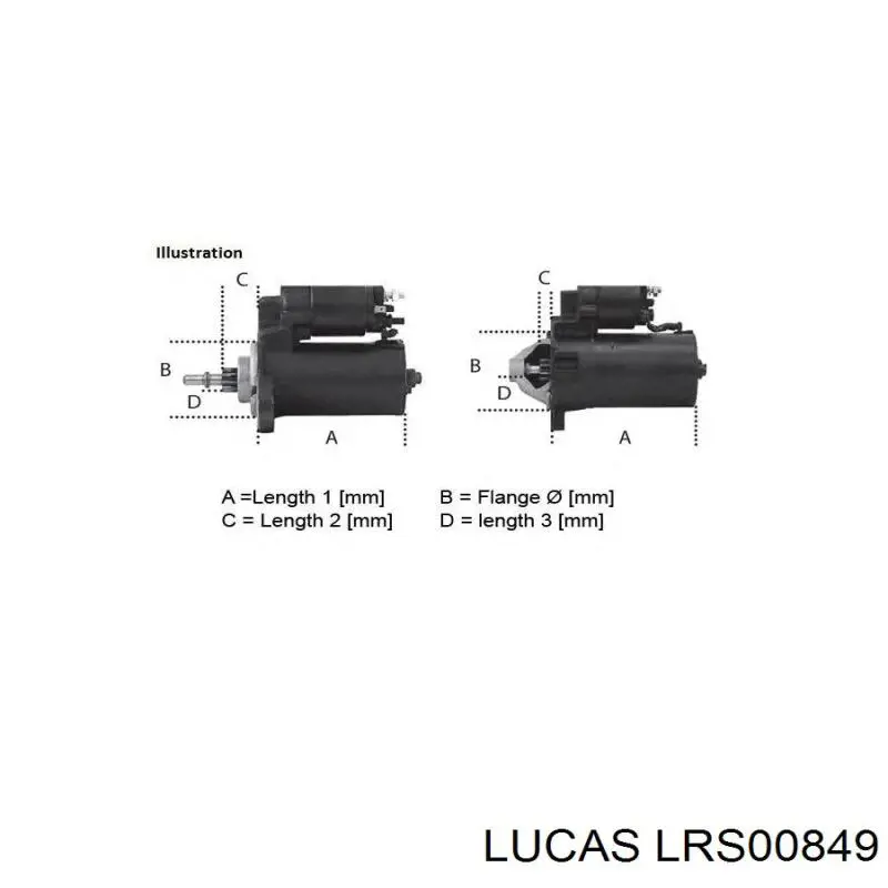 LRS00849 Lucas motor de arranque