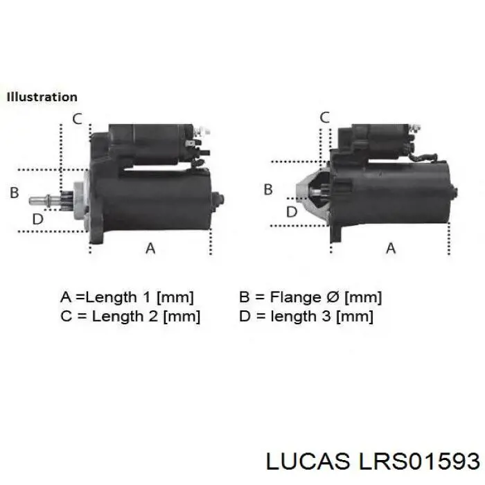 LRS01593 Lucas motor de arranque