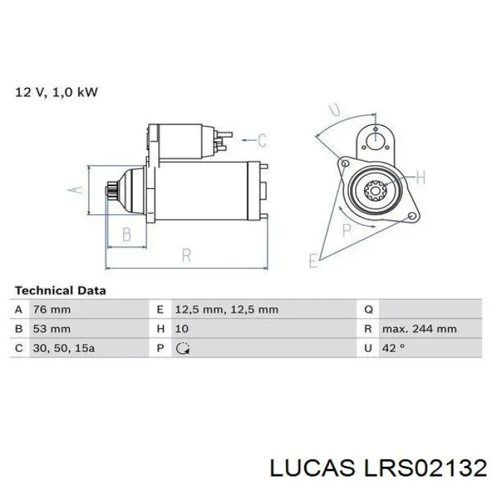 LRS02132 Lucas motor de arranque