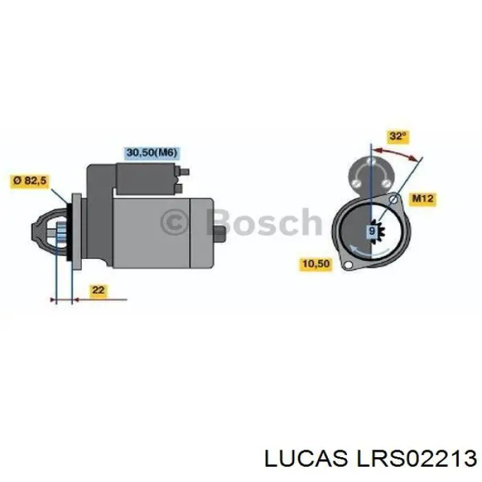 LRS02213 Lucas motor de arranque