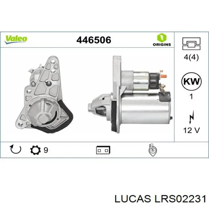 LRS02231 Lucas motor de arranque