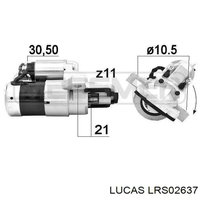 LRS02637 Lucas motor de arranque