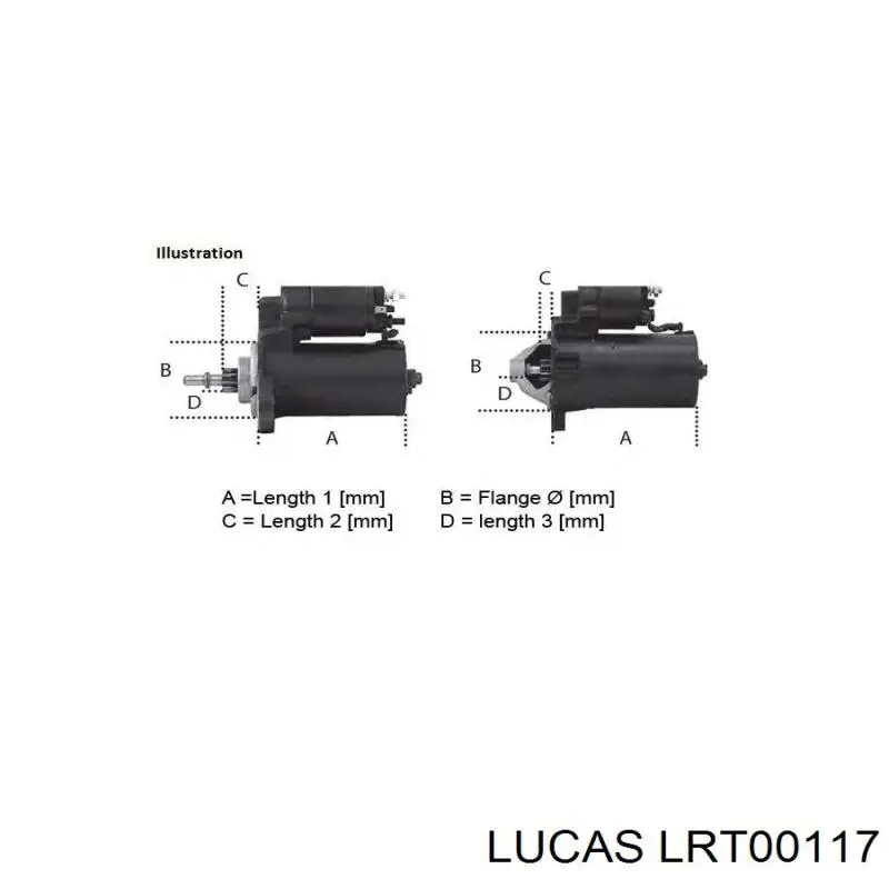 LRT00117 Lucas motor de arranque