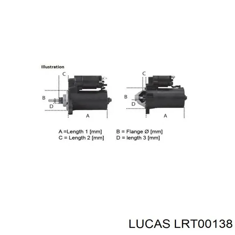 LRT00138 Lucas motor de arranque