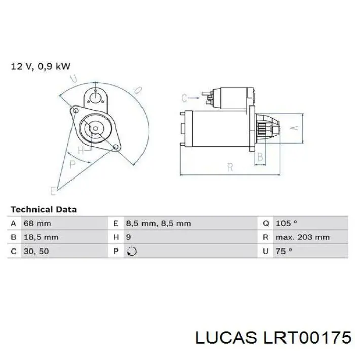 Comprar LRT00175 Lucas Motores de arranque