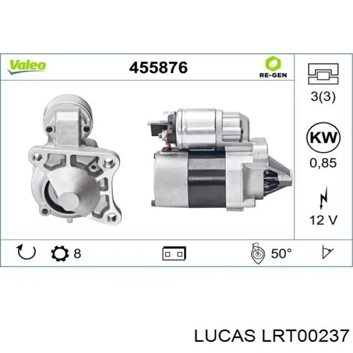 LRT00237 Lucas motor de arranque
