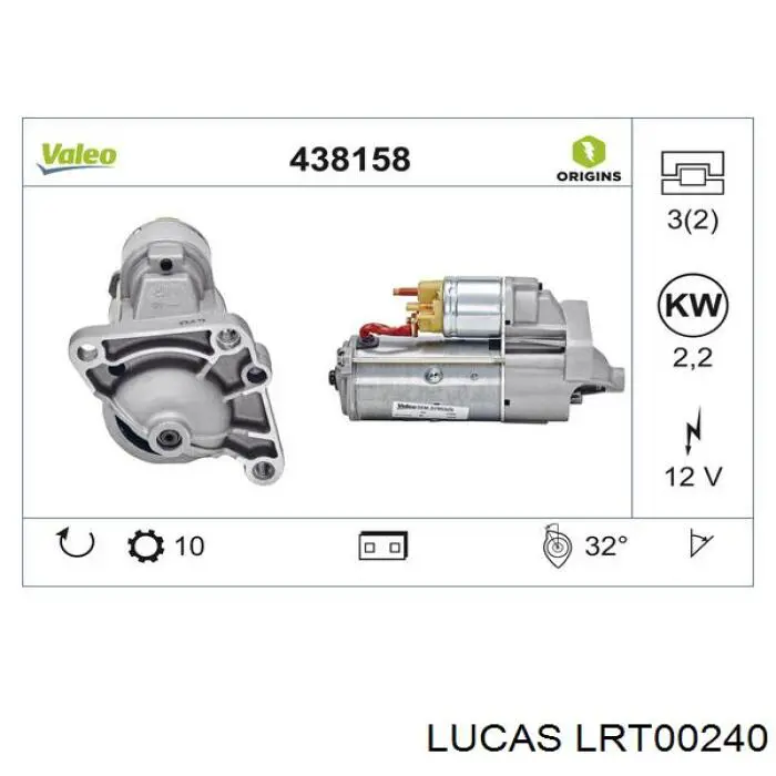 LRT00240 Lucas motor de arranque