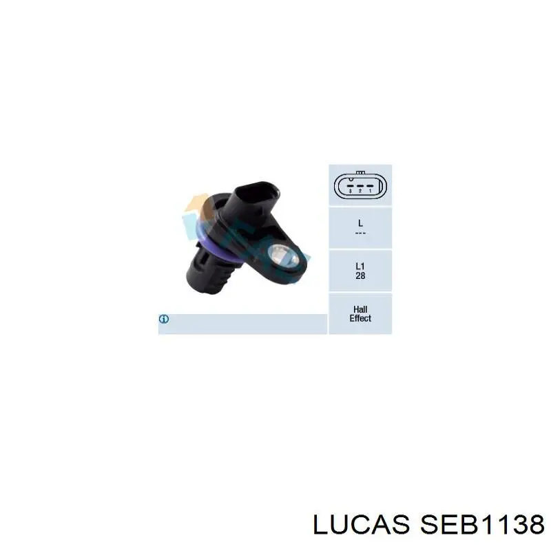 Sensor de árbol de levas SEB1138 Lucas
