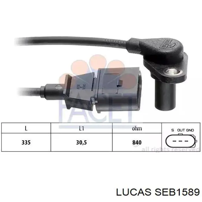 SEB1589 Lucas sensor de posición del cigüeñal