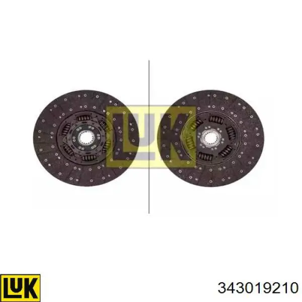 Disco de embrague 343019210 LUK