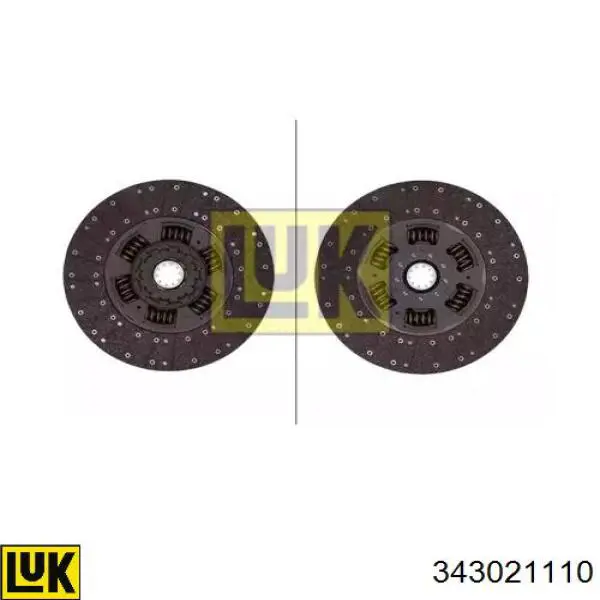 Disco de embrague 343021110 LUK
