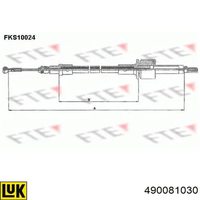 490 0810 30 LUK cable de embrague