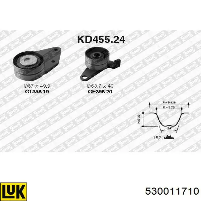 Comprar 530011710 LUK Kit de correa de distribución