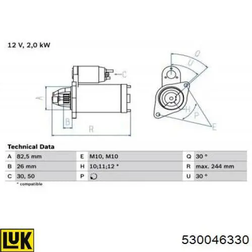 530046330 LUK Kit correa de distribución