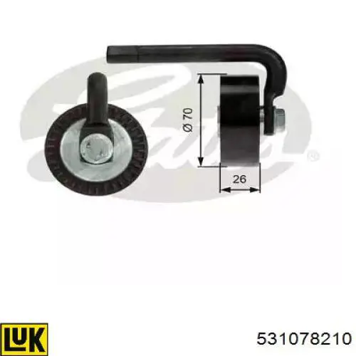 Polea tensora correa poli V 531078210 LUK