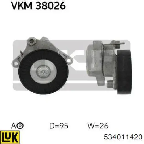 Tensor de la correa trapecial LUK 534011420 precio, desde 80,73 EUR