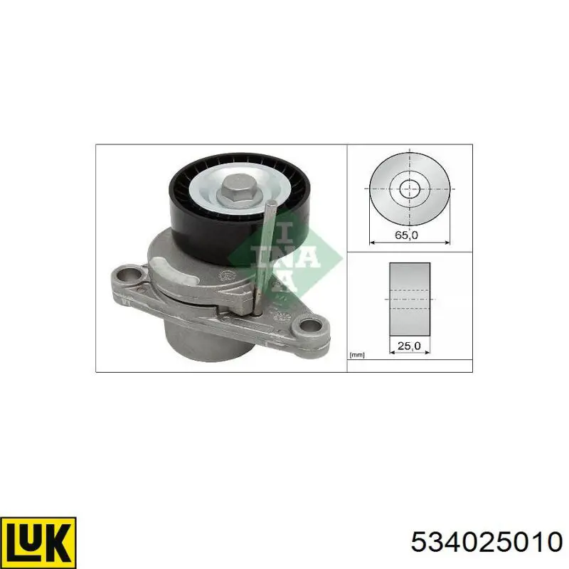 Comprar 534025010 LUK Tensor de correa poli V 