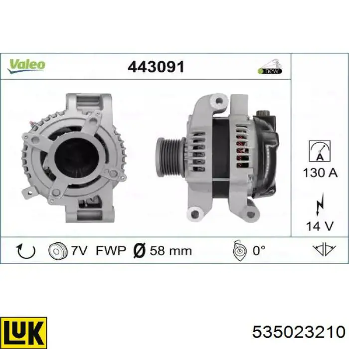 Polea alternador 274110C020 Toyota