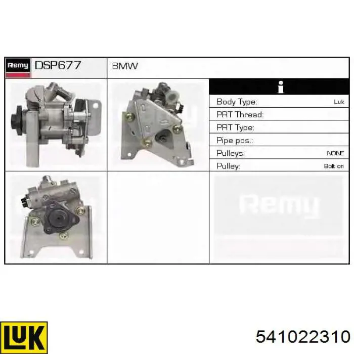 Comprar 541022310 LUK Bomba servodireccion