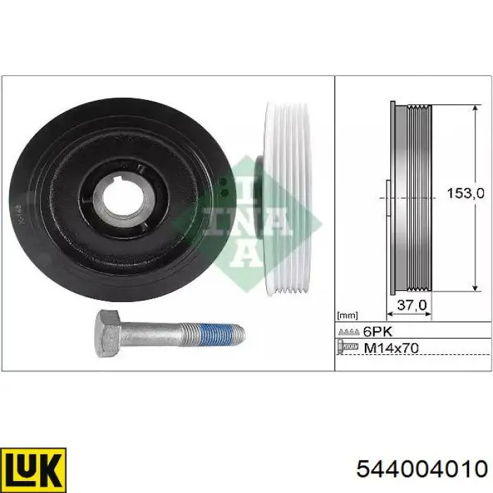 Polea dámper LUK 544004010