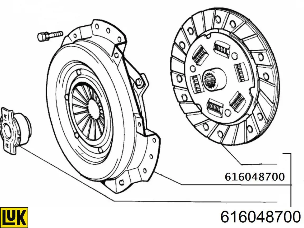 5892492 Fiat/Alfa/Lancia kit de embrague (3 partes)