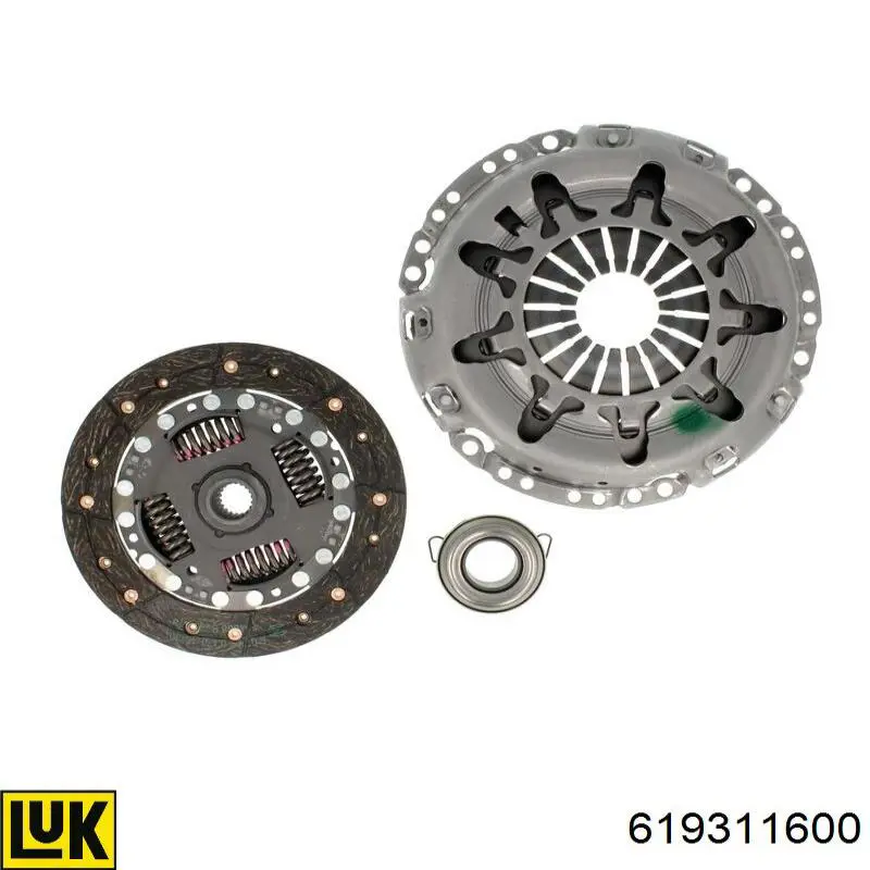 619311600 LUK kit de embrague (3 partes)