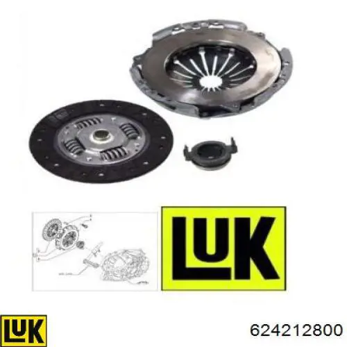 Mecanismo de embrague LUK 624212800 precio, desde 151,55 EUR