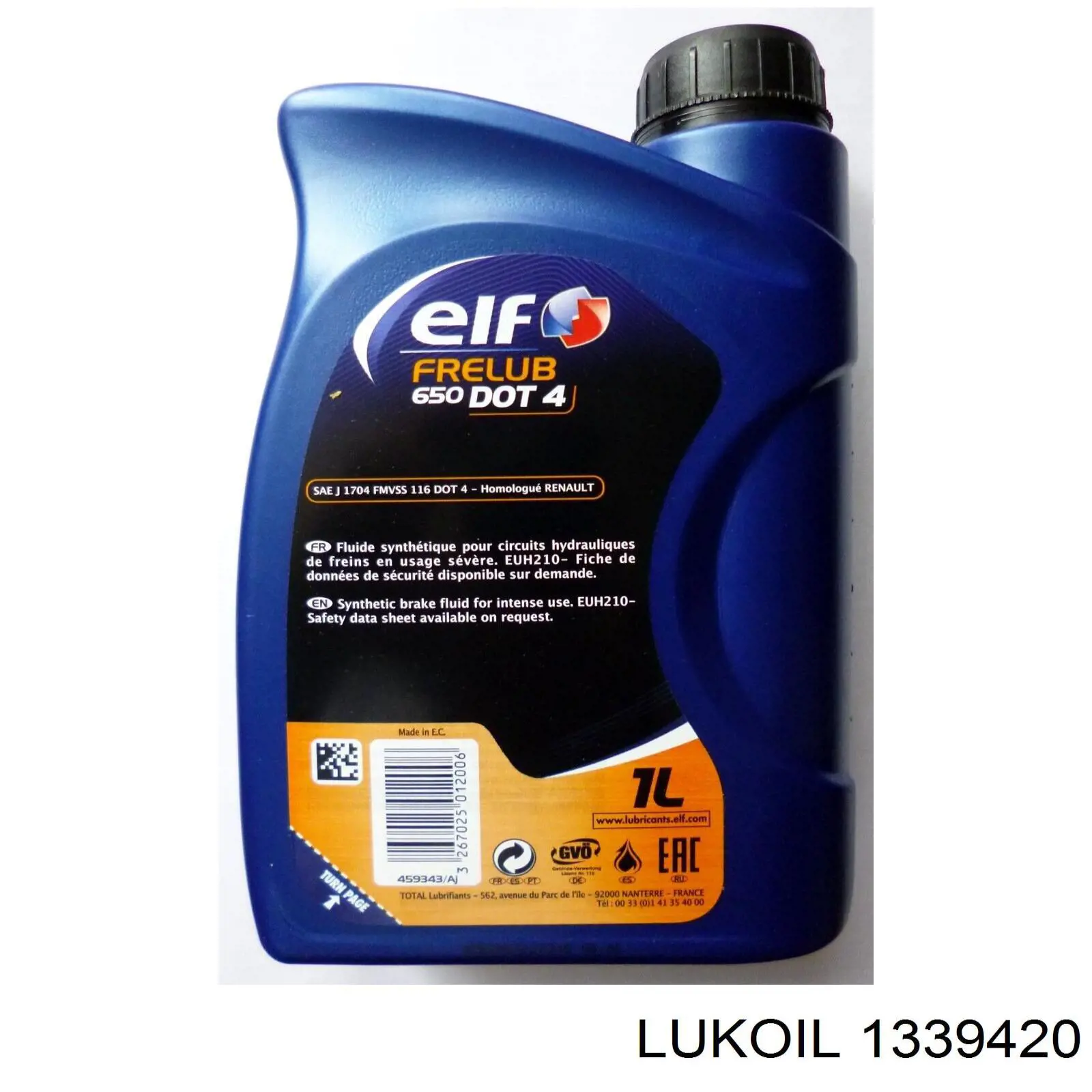 Líquido de freno Lukoil BRAKE FLUID 0.455 L DOT 4 (1339420)