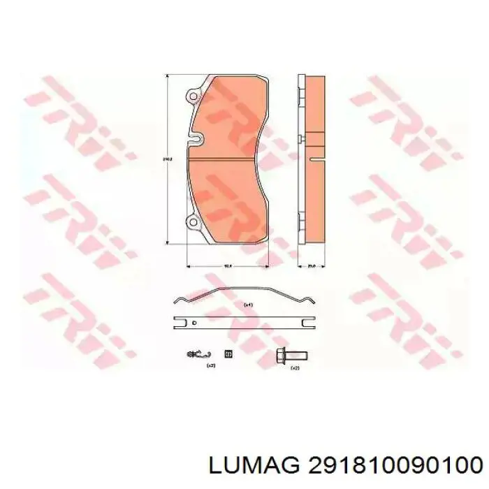 291810090100 Lumag Pastillas delanteras