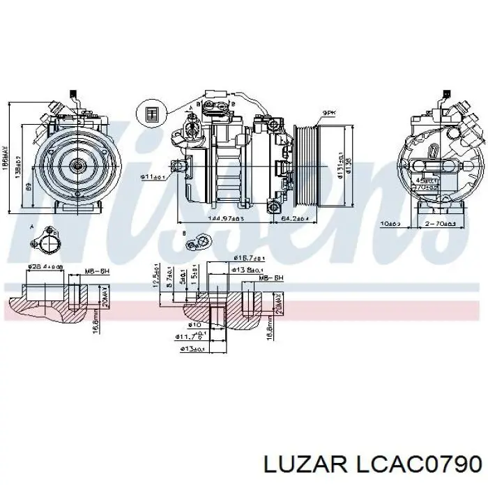 LCAC0790 Luzar compresor de aire acondicionado