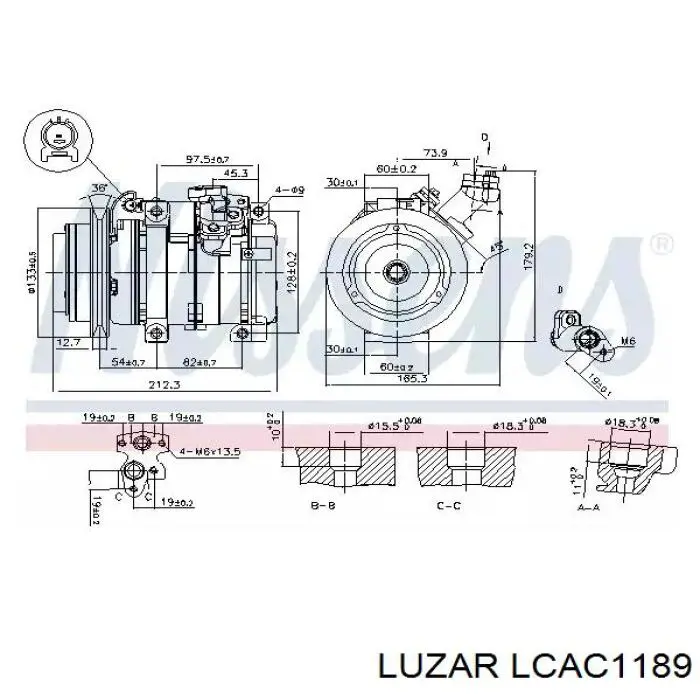 LCAC1189 Luzar compresor de aire acondicionado