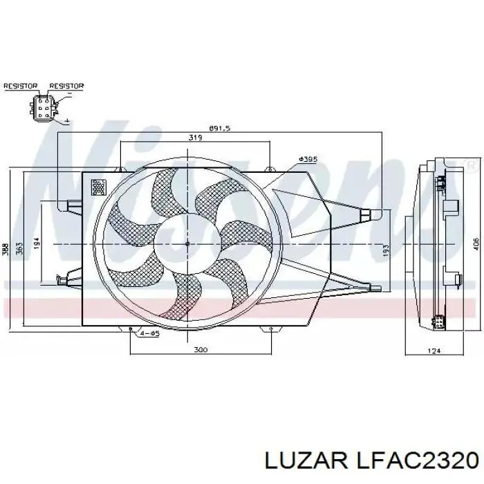 Ventilador para radiador de aire acondicionado FP30W386 FPS