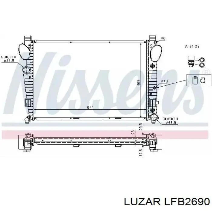 LFB 2690 Luzar rodete ventilador, refrigeración de motor