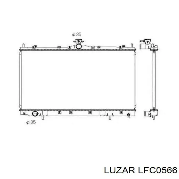 LFC0566 Luzar difusor de radiador, ventilador de refrigeración, condensador del aire acondicionado, completo con motor y rodete
