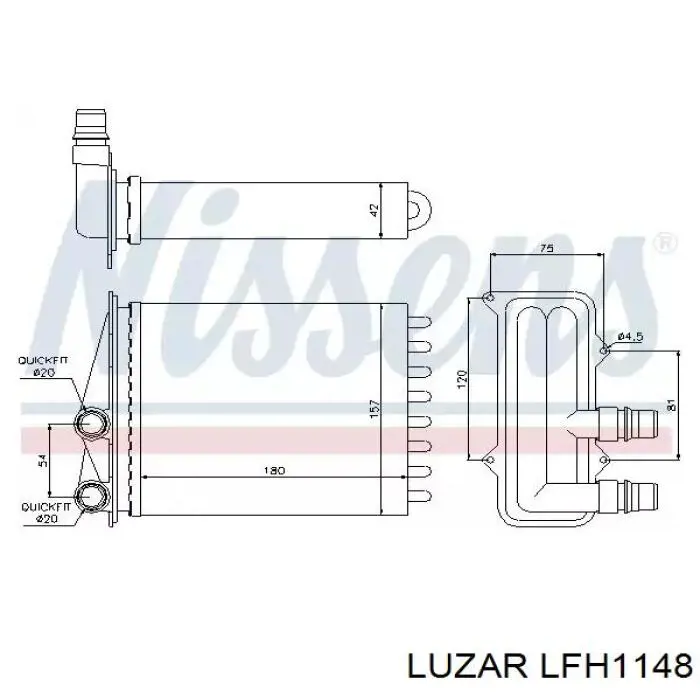 LFh1148 Luzar motor eléctrico, ventilador habitáculo
